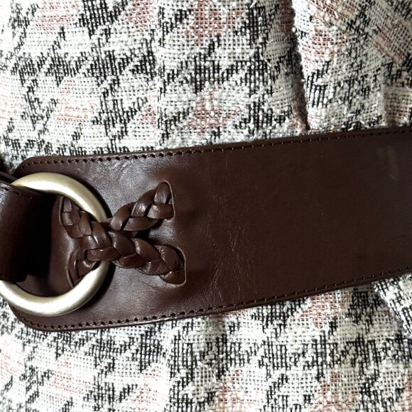 J Jill Brown Belt Women\'s Dark Brown Genuine Leather Metal Buckle Size XL main image 15